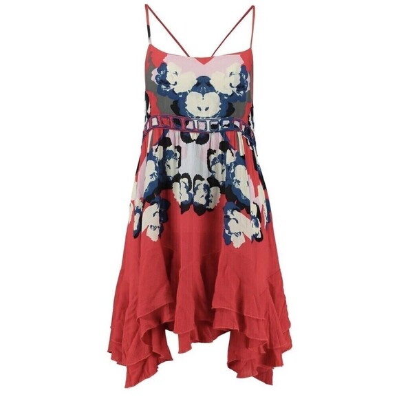 Free People Dresses & Skirts - FREE PEOPLE Sweet Lucy Slip Dress Cherry Kiss Combo Sz Small- S Retail $88 NWT